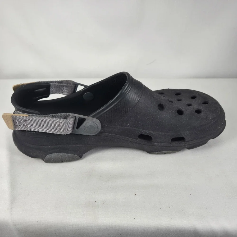 Crocs Classic All-Terrain Clogs Black Adjustable Strap Mens US Size 13